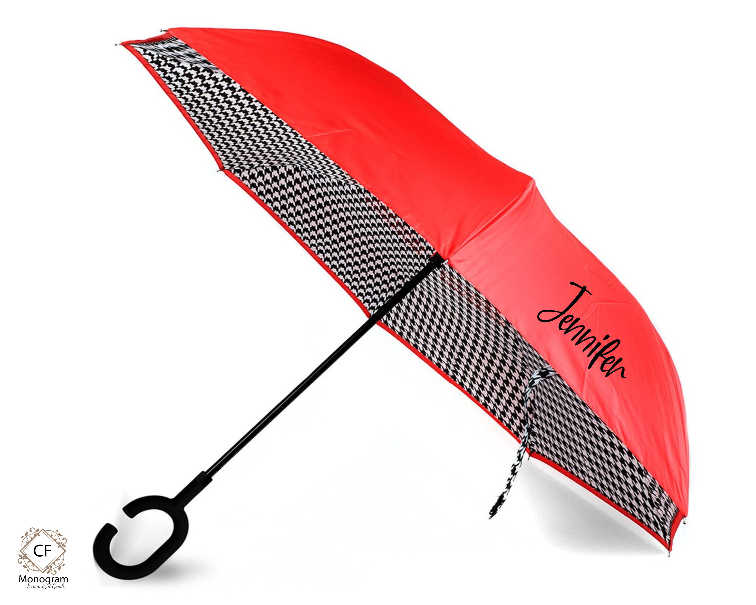 Accessoires Paraplus & regenaccessoires monogram paraplu gepersonaliseerde gift gepersonaliseerde paraplu cadeau voor werknemer Aangepaste paraplu 