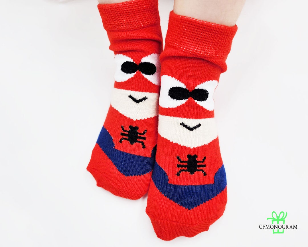 Personalized Super Hero Socks, Kids Youth Socks, Hero Boys Socks