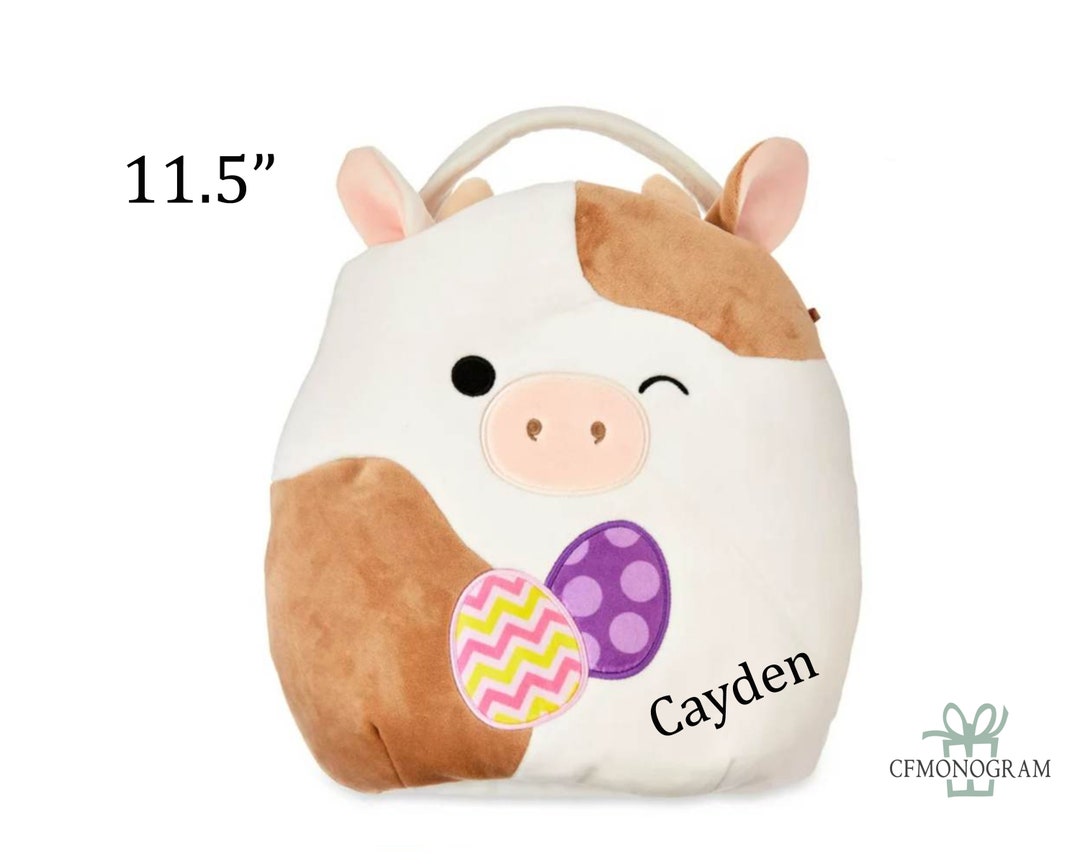 Squishmallow 12 Inch Belana Cow Easter Basket Personalized Etsy