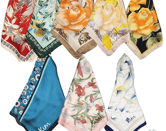 Personalized Silky Scarf - 28 Inch Square, Luxury Mother's Day Gift, Elegant Bandana for Her, Custom Accessories for Women