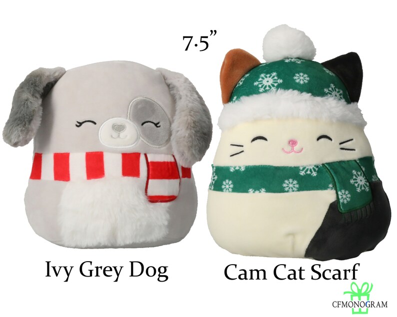 Squishmallow 7 Zoll Ivy Der Hund Mit Schal – Superweicher Plüsch-Kuschelfreund