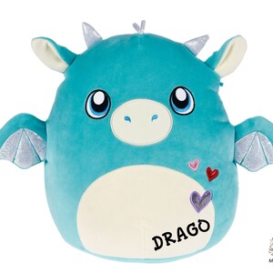 Personalized Squishmallow Blue Dragon 12 inch Squishable | Etsy