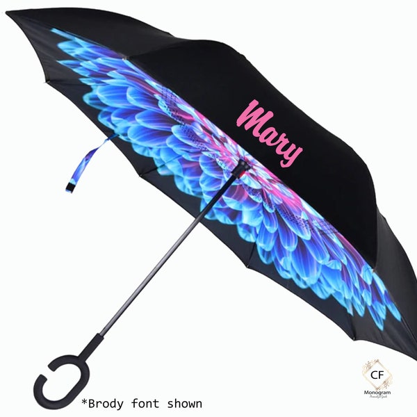Custom Umbrella, Mosaic flower umbrella, Personalized Umbrella, monogram umbrella, personalized gift, teacher gift, employee gift