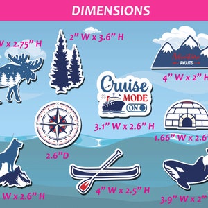 Personalized Alaska Cruise Door Magnets/ Alaska Cruise Magnet/ Alaska Cruiser Magnet/ Couples Cruise Decor, Wedding Cruise Magnet image 5