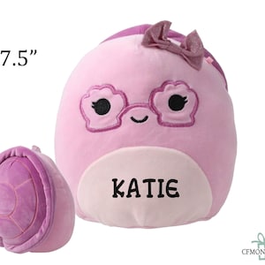 Personalized Squishmallow Maelle Turtle 7.5&quot;, Custom Squishmallow plush, Christmas gift for Kid, Personalized Stuffed Animal, Custom Plush