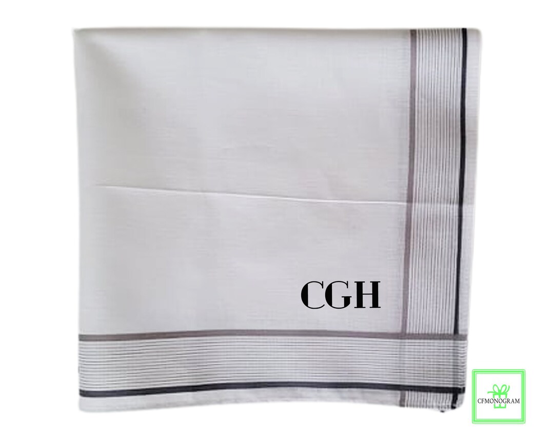 Mens Monogrammed Handkerchiefs Gift for Grandpa Gifts for Etsy