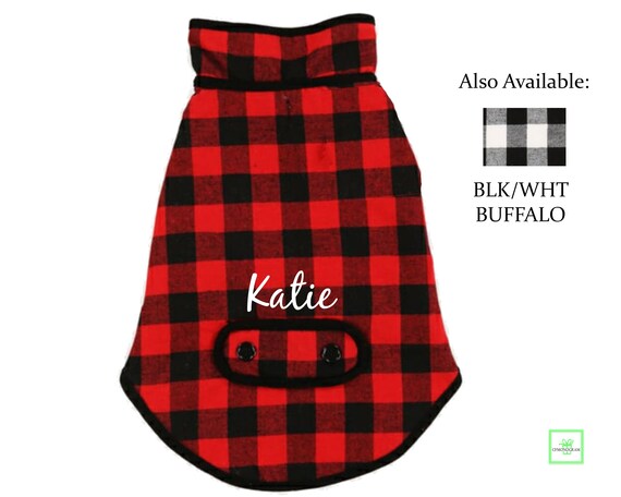 Buffalo Plaid Pet Jacket Pet Coat 