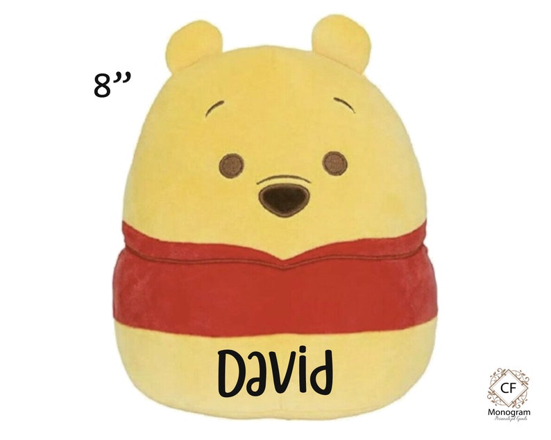 Personalized Squishmallow Winnie The Pooh 8 inch Pooh Bear | Etsy