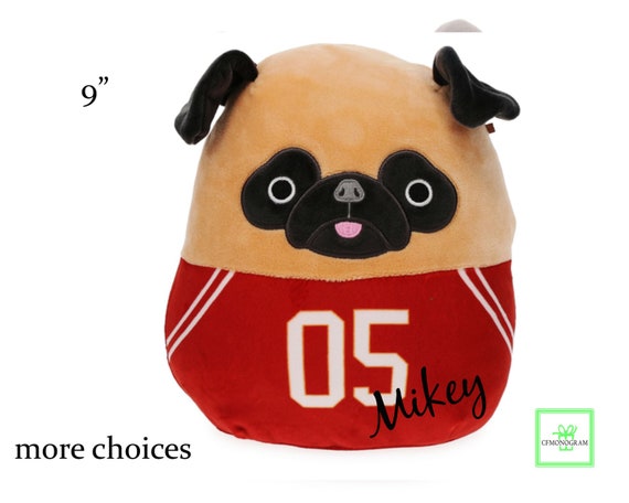 Personalized Squishmallow Prince Pug Football 8 Inch Sports Pug