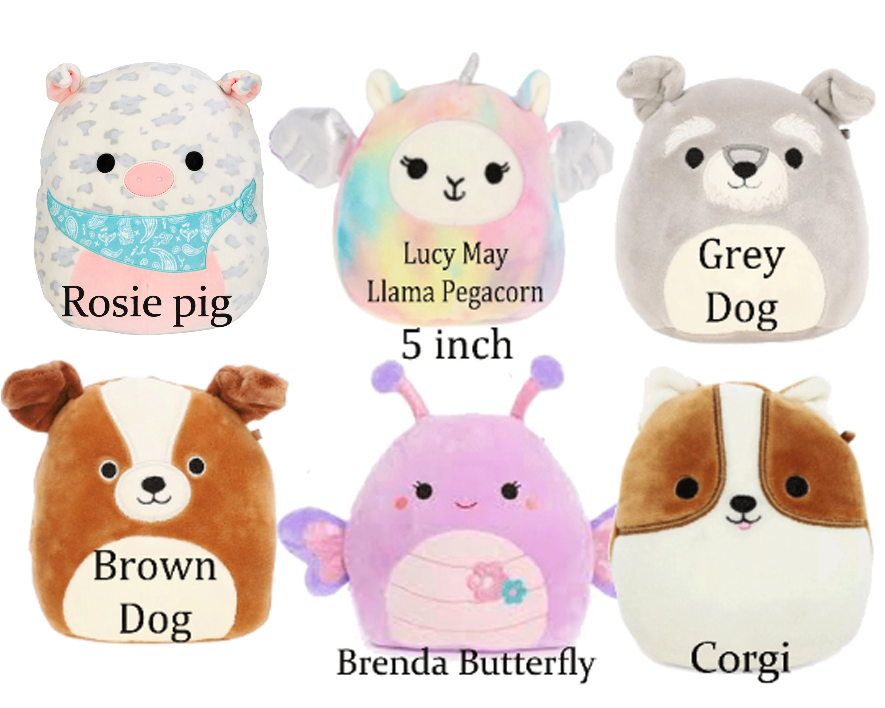 Squishmallow Delroy Brown Dog 