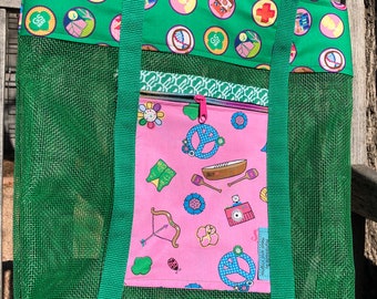 Mesh Tote Bag – Girl Scout - Kelly Green