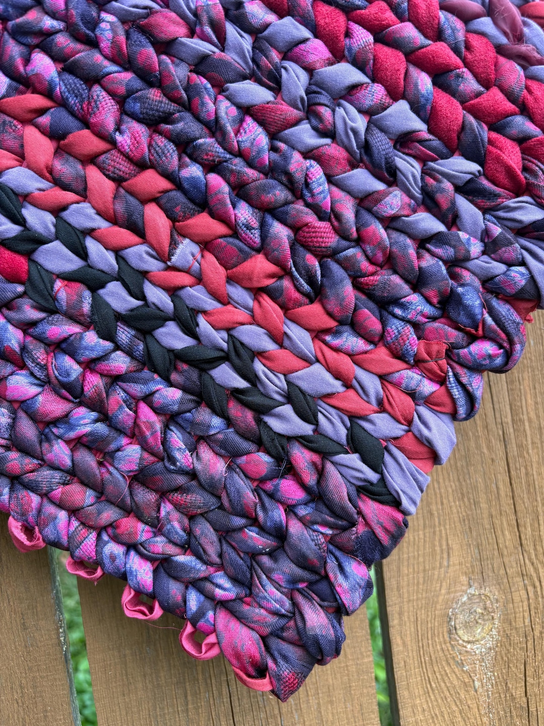 RED and PURPLE Rag Rug - Etsy