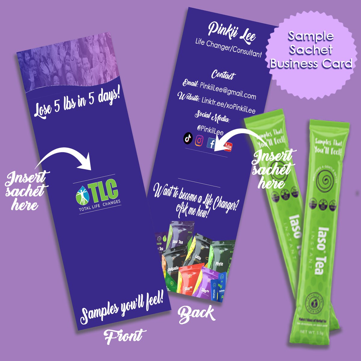 Sample Sachet Business Card DIGITAL ONLY Etsy