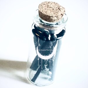 Black Spellwork Matches in Glass Vial w/ Cork
