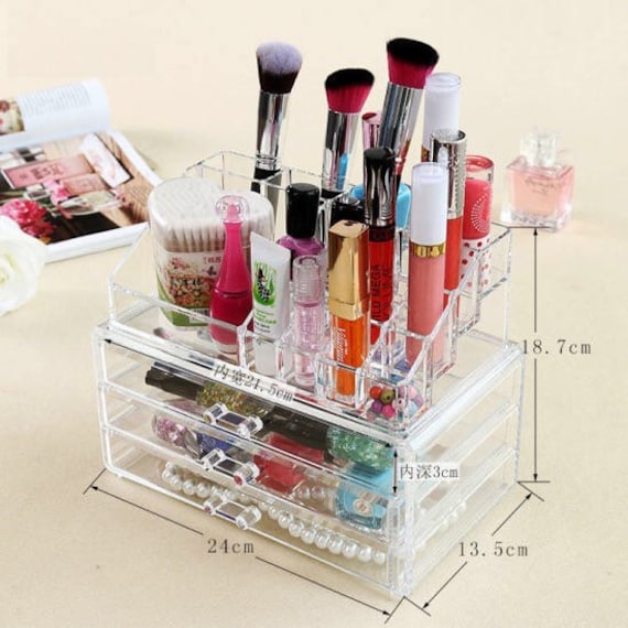 Acrylic Cosmetic Drawer Clear Perspex Makeup Etsy