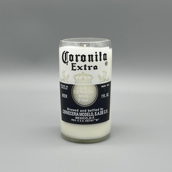 Coronita Beer (7oz) Bougie faite à la main - Bouteille réutilisée