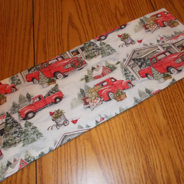 Country Christmas horse barn handmade toilet tank topper approx. 7.5" X 20"