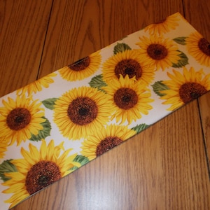 Handmade Fall Sunflower toilet tank topper- approx. 7.5&quot; X 20&quot;