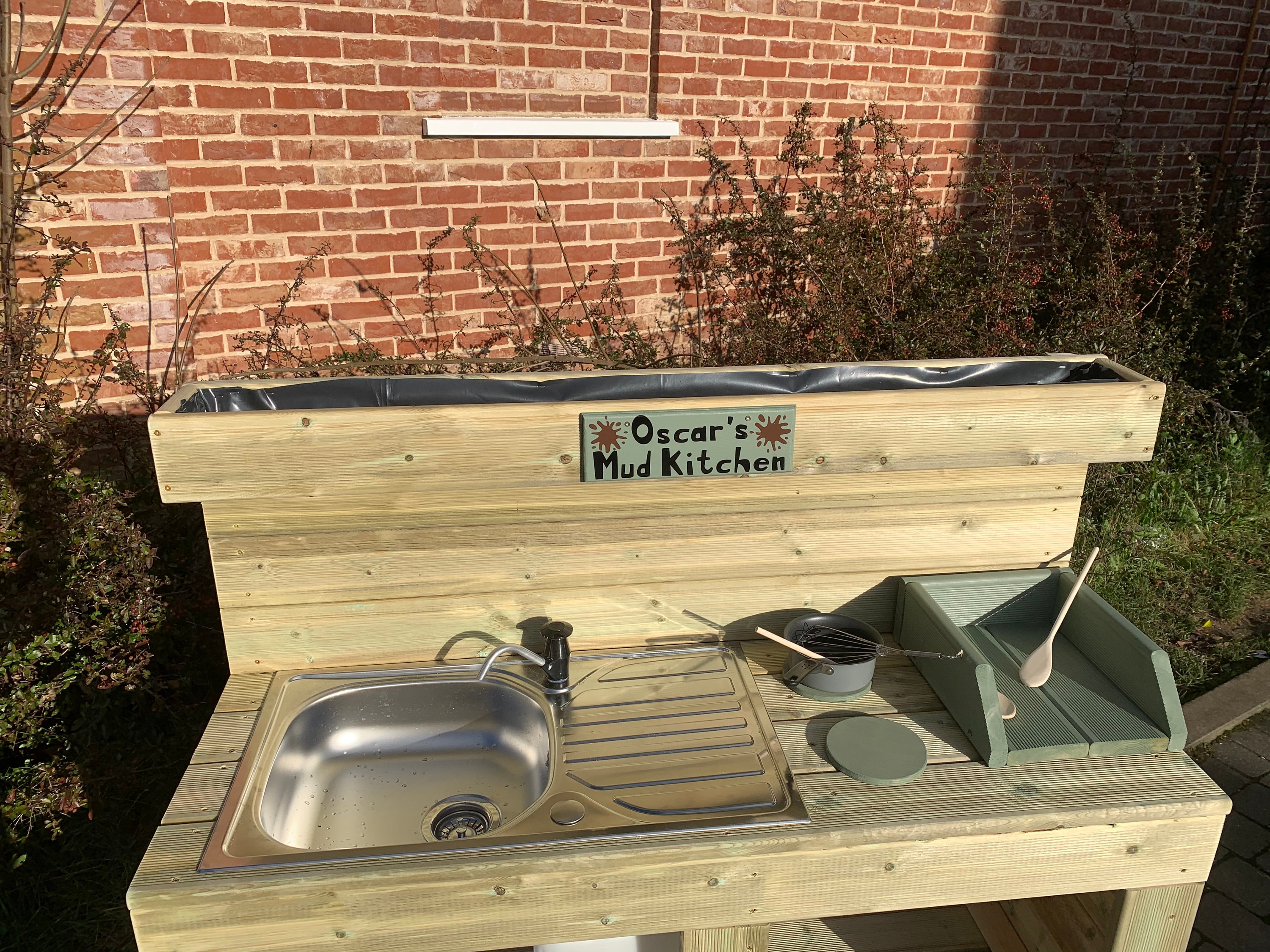 Kids Mud Kitchen With Working Sink/ Tap Water Storage Etsy UK
