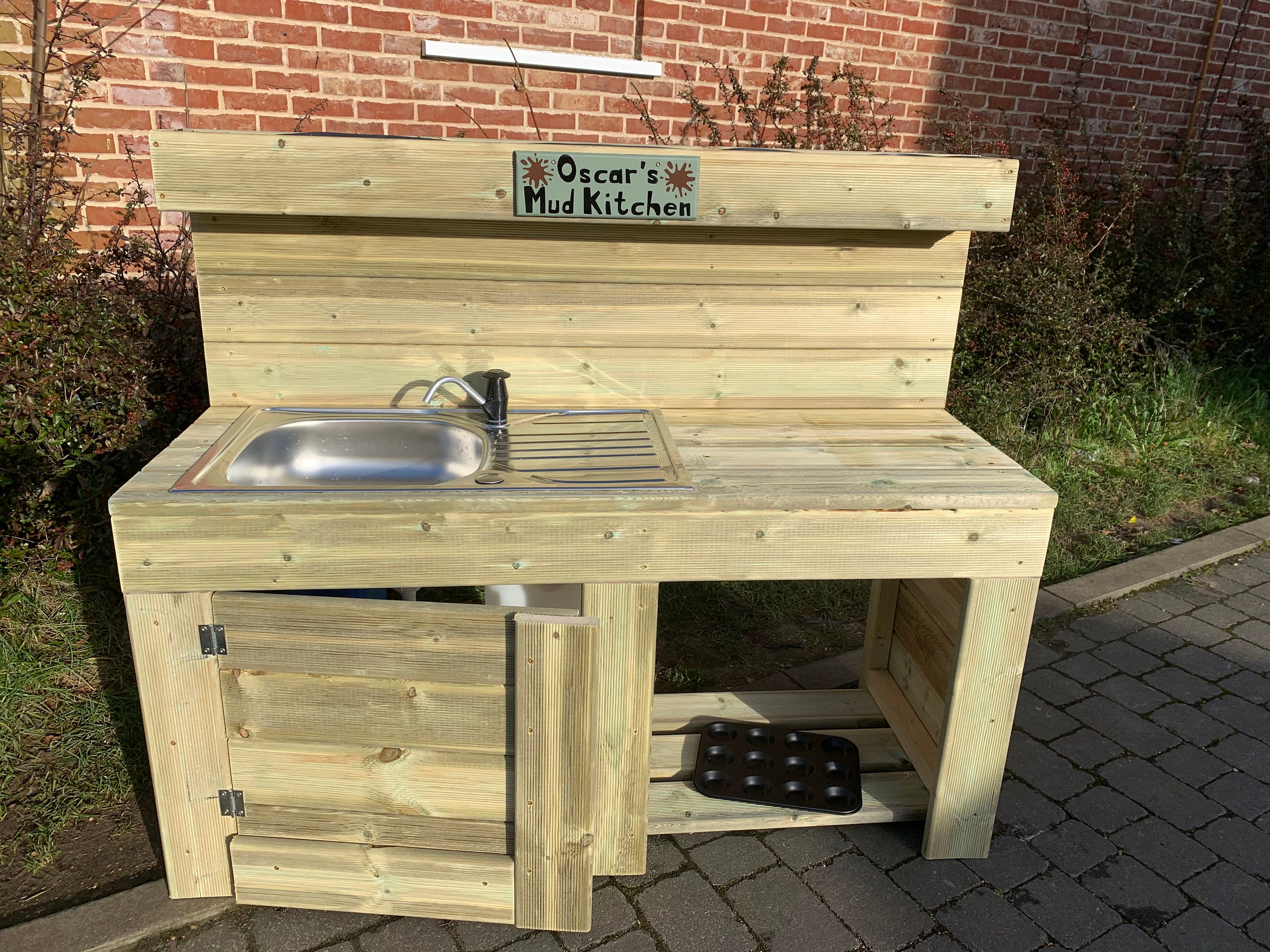 Kids Mud Kitchen With Working Sink/ Tap Water Storage Etsy UK