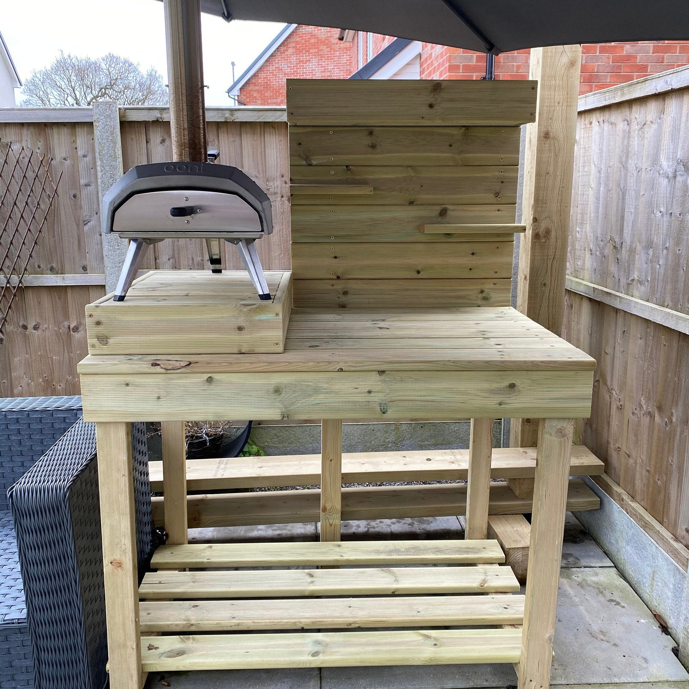 Outdoor Pizza Oven Table/ Pizza Oven Stand/ Outdoor Kitchen/ Etsy