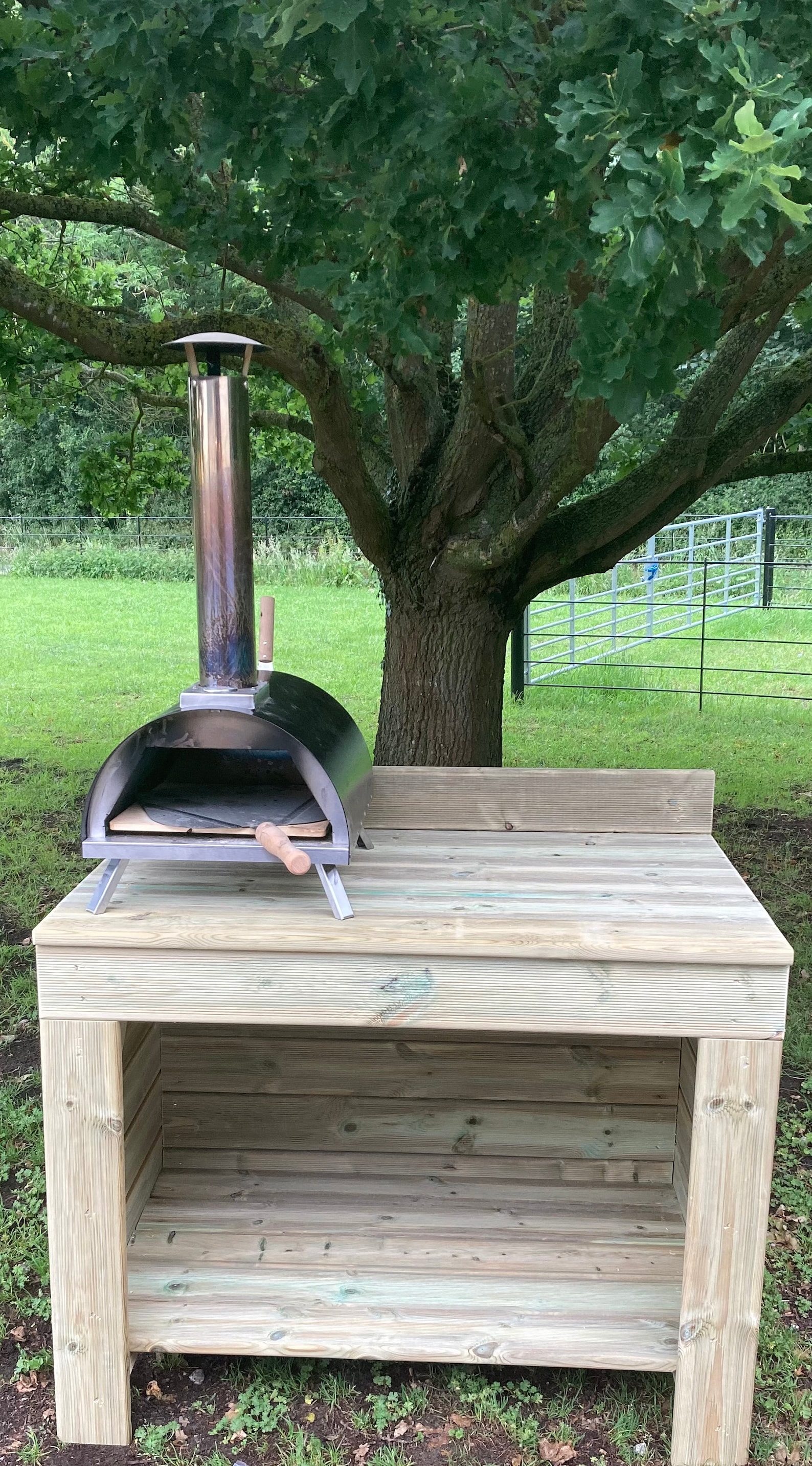 Pizza oven table Pizza oven unit with open front for log Etsy