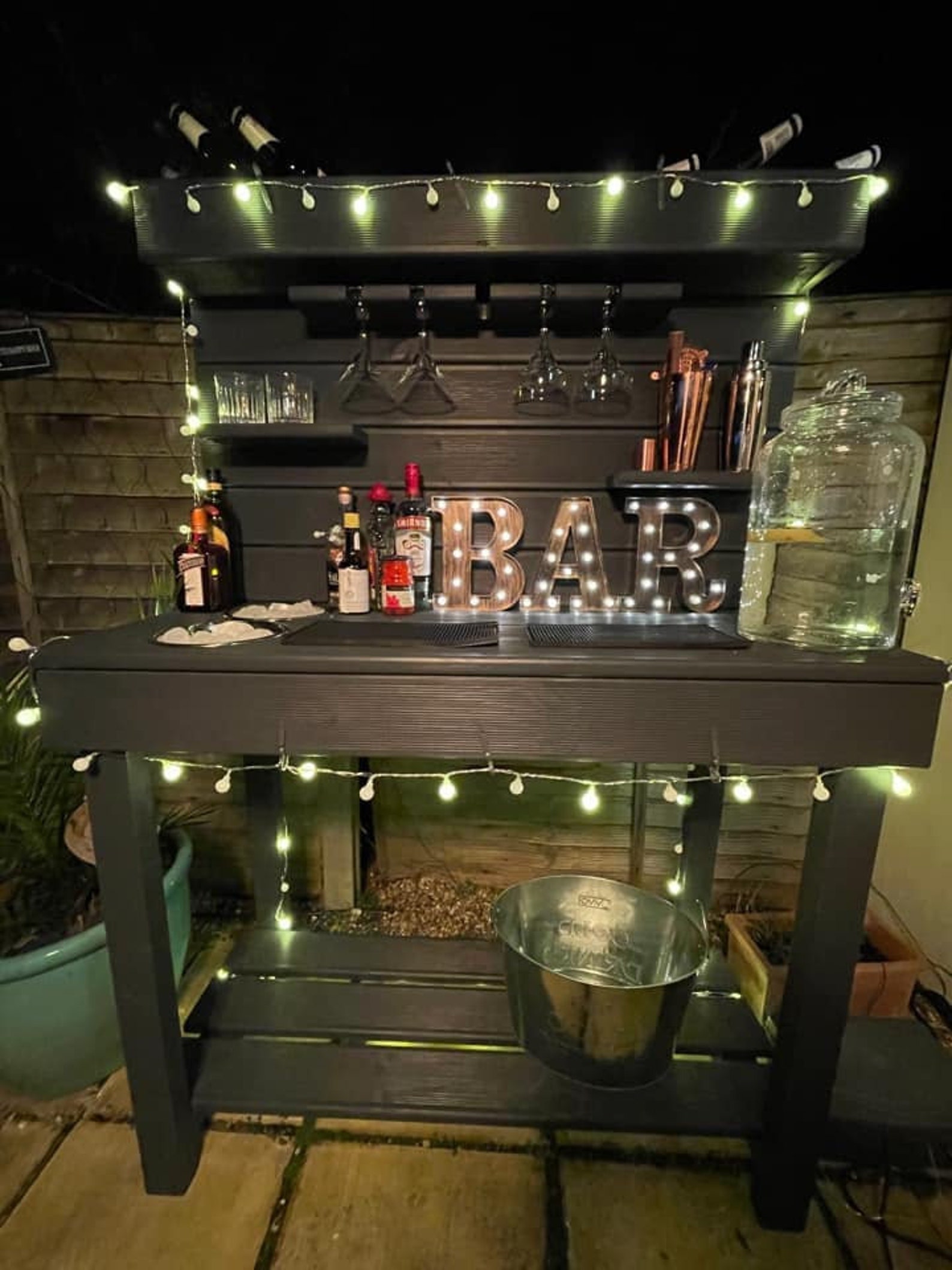 Outdoor drinks bar/ drink server/ bar/ bar area with wine Etsy