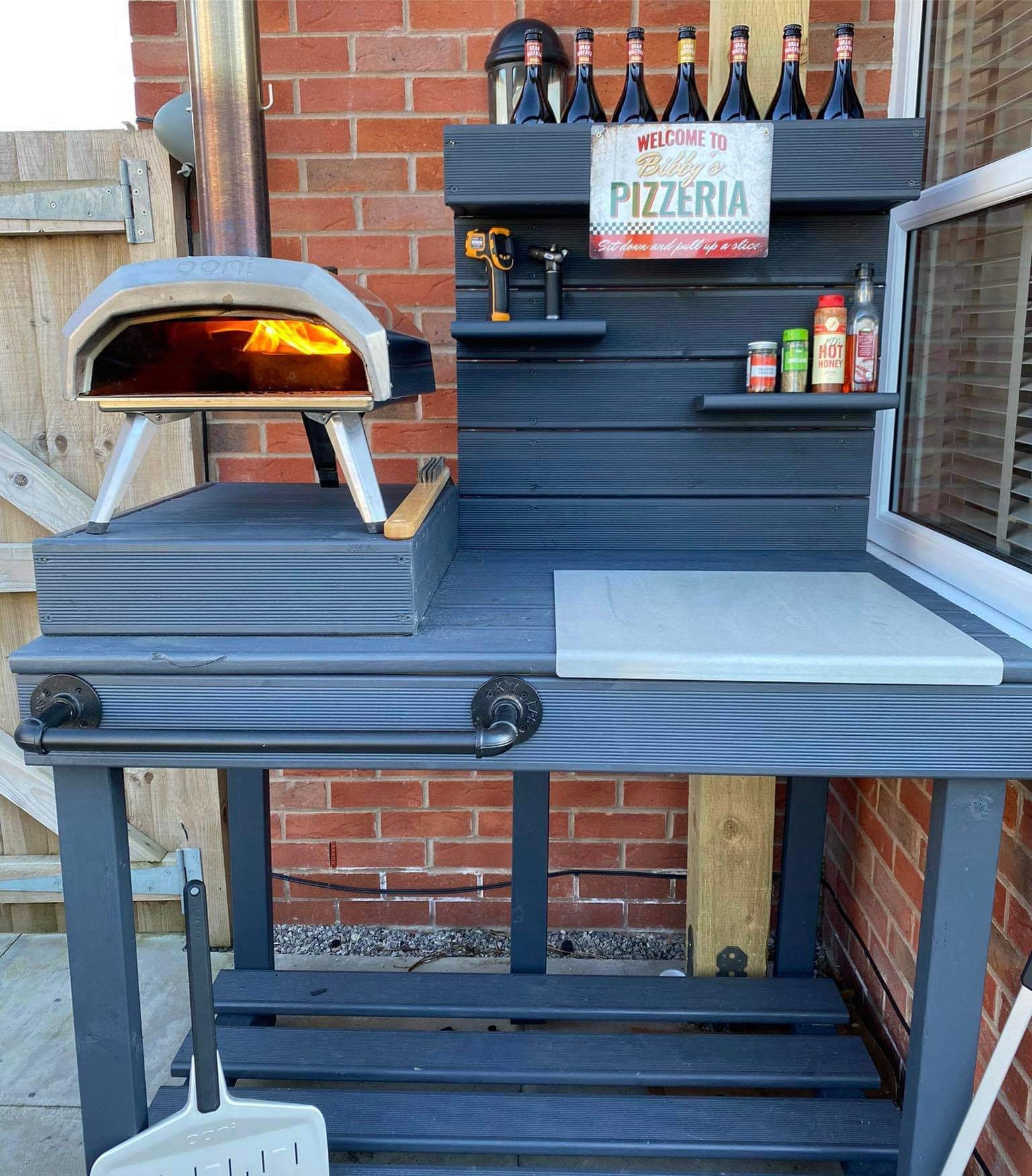 Outdoor Pizza Oven Table/ Pizza Oven Stand/ Outdoor Kitchen/ Etsy UK
