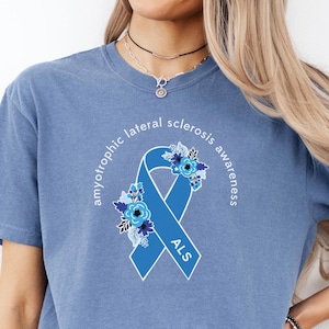 ALS Awareness Shirt, ALS Awareness Ribbon TShirt, Lou Gehrig's Disease Support Shirt, Amyotrophic Lateral Sclerosis Shirt, Comfort Colors