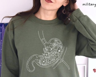 Sudadera Dangler G Tube, Suéter de tubo G, Tubo de gastrostomía, Conciencia del tubo de alimentación, Sudadera de tubo gástrico, Anatomía del estómago, Suéter Tubie