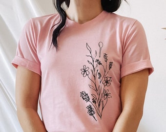 Blumen Spoonie Shirt, botanische Spoonie TShirt, chronische Krankheit Shirt, LöffelTheorie Shirt, Geschenk für chronische Krankheit, chronische Schmerzen, Unterstützungsshirt