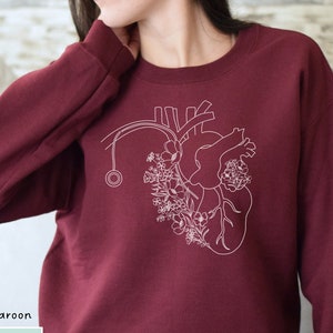 Port Sweatshirt, Heart Anatomy with Port-a-Cath Sweater, Heart Sweatshirt, Port Surgery, Portacath, POTS Sweatshirt, Chemo Port Sweatshirt