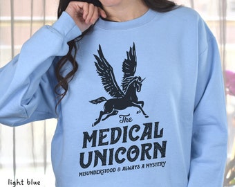 Medical Unicorn Sweatshirt, Rare Disease Sweater, Rare Disease Awareness Sweater, Medical Unicorn Sweater, Rare Disease Sweatshirt