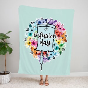 Infusion Day Blanket, Infusion Therapy Blanket, Chemotherapy Blanket, Autoimmune Disease,  POTS Blanket, Medical Infusion, Infusion Nurse