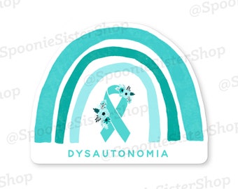 Dysautonomie Regenboog Sticker, Dysautonomie Bewustzijn, Dysautonomie Decal, Dysautonomie Sticker, Chronische Ziekte Sticker, Spoonie Sticker