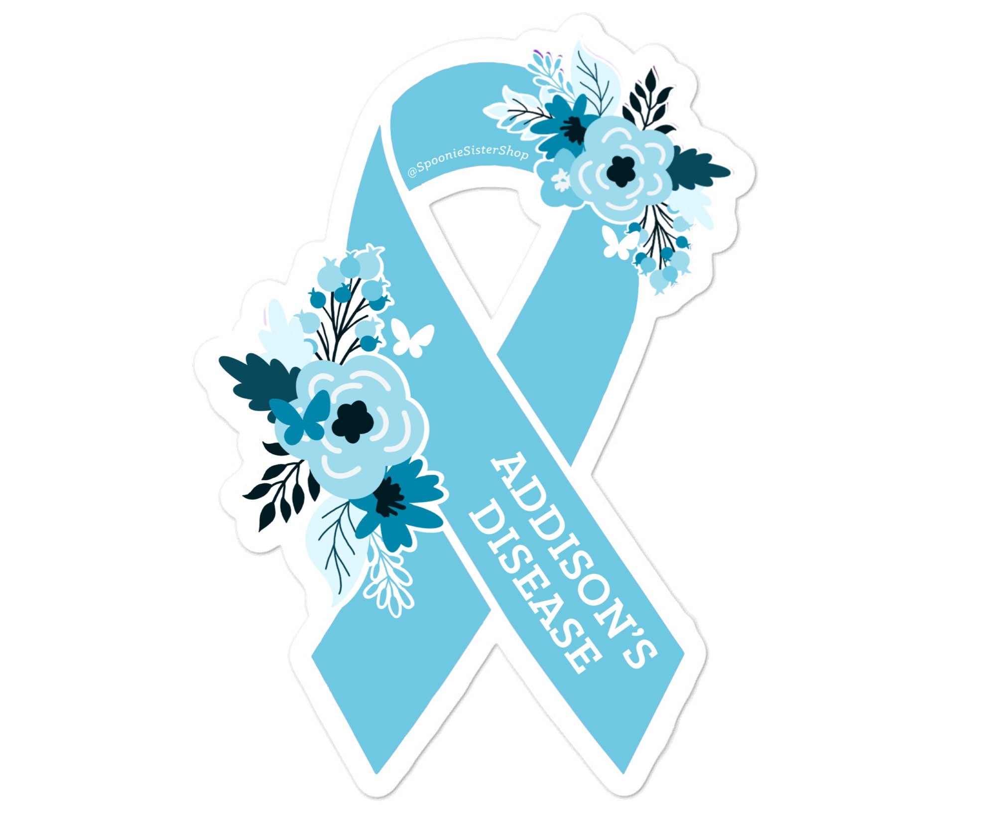 Awareness Magnet Magnetic Bumper Sticker Addison's Disease Support Ribbon 