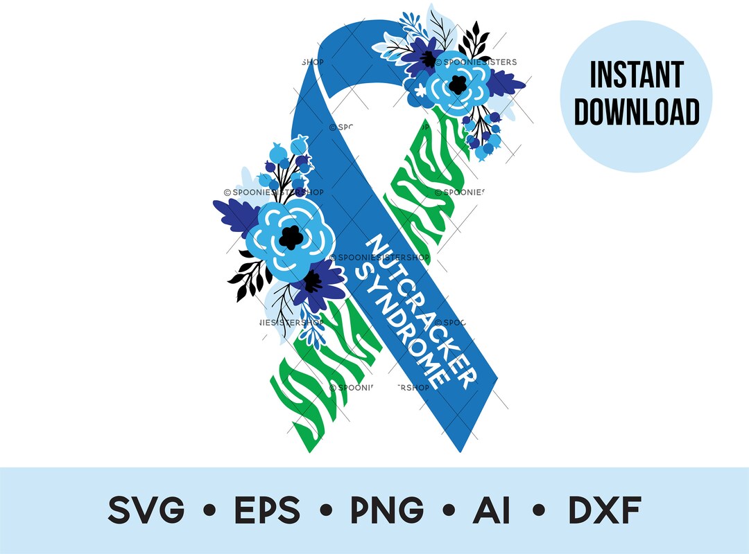 Nutcracker Syndrome Awareness Ribbon SVG Nutcracker Syndrome Etsy