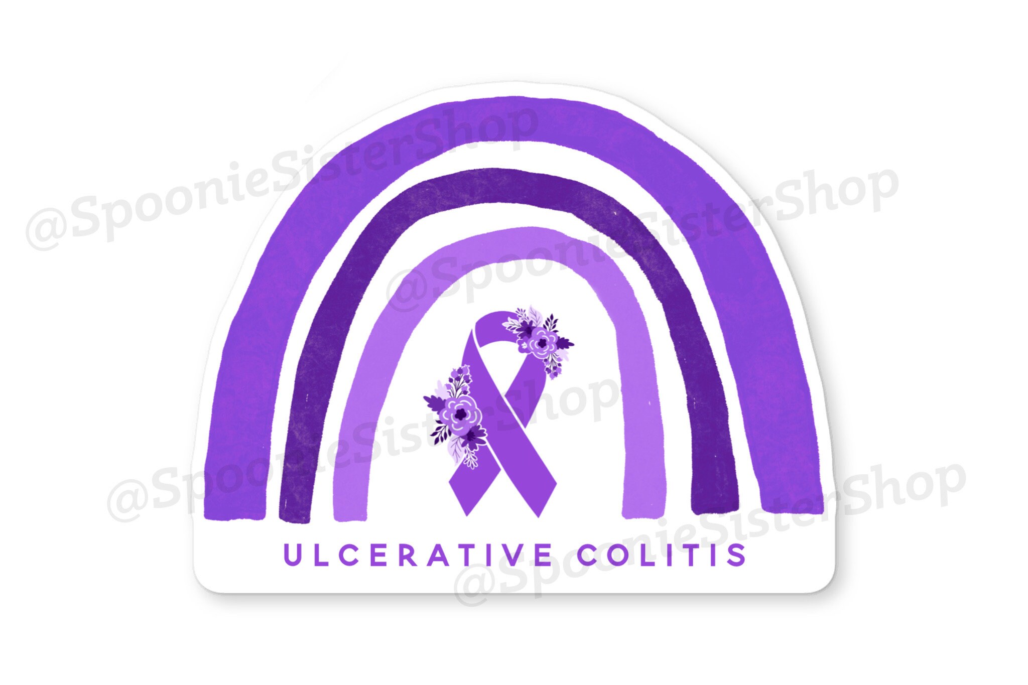 Rainbow Ulcerative Colitis Sticker, Ulcerative Colitis Decal, UC ...