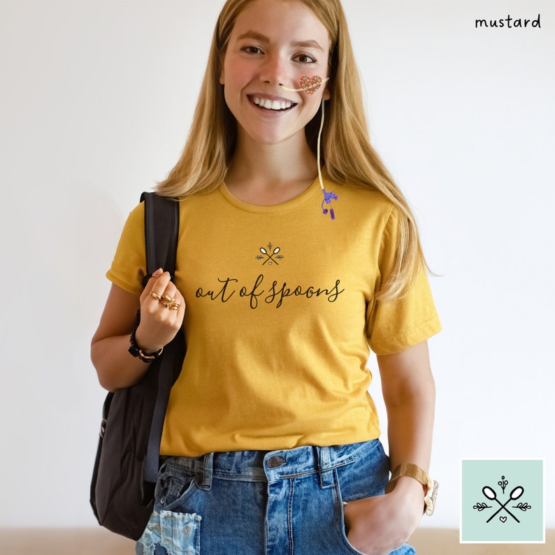 Out of Spoons Shirt, Spoonie Shirt, Out of Spoons TShirt, Chronic Illness Shirt, Spoon Theory Shirt, Rare Disease Shirt, Funny Spoonie Gift