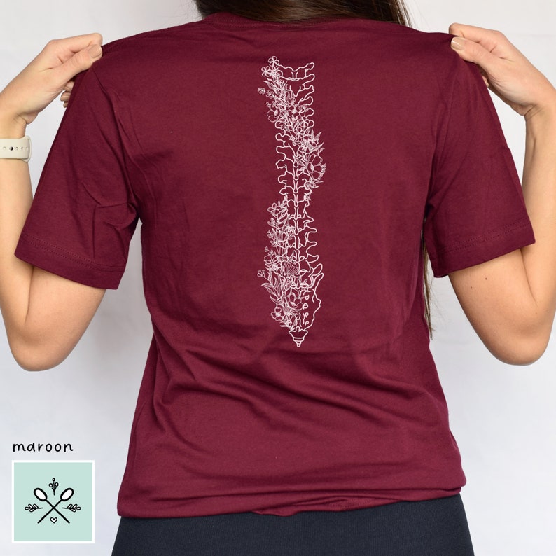Floral Spine Shirt, Spine Anatomy Shirt, Spine TShirt, Flower Spine T-Shirt, Spine Surgery Shirt, Arthritis Shirt, Ankylosing Spondylitis