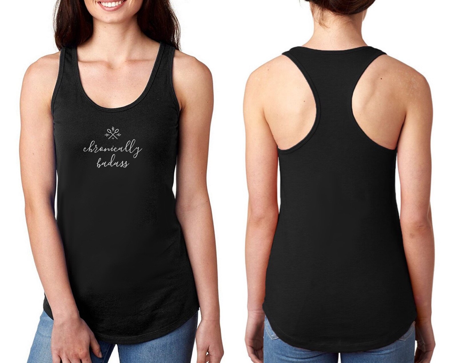 Chronically Badass Tank Top Chronic Illness Tank Chronic Etsy