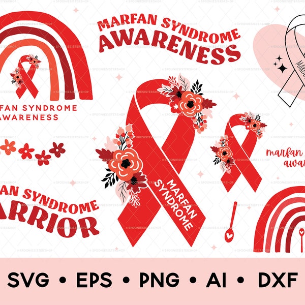 Marfan Syndrome SVG Bundle, Marfan Syndrome Awareness SVG, Marfan's Awareness Clip Art Bundle, Digital Download, Commercial Use, Vector Art