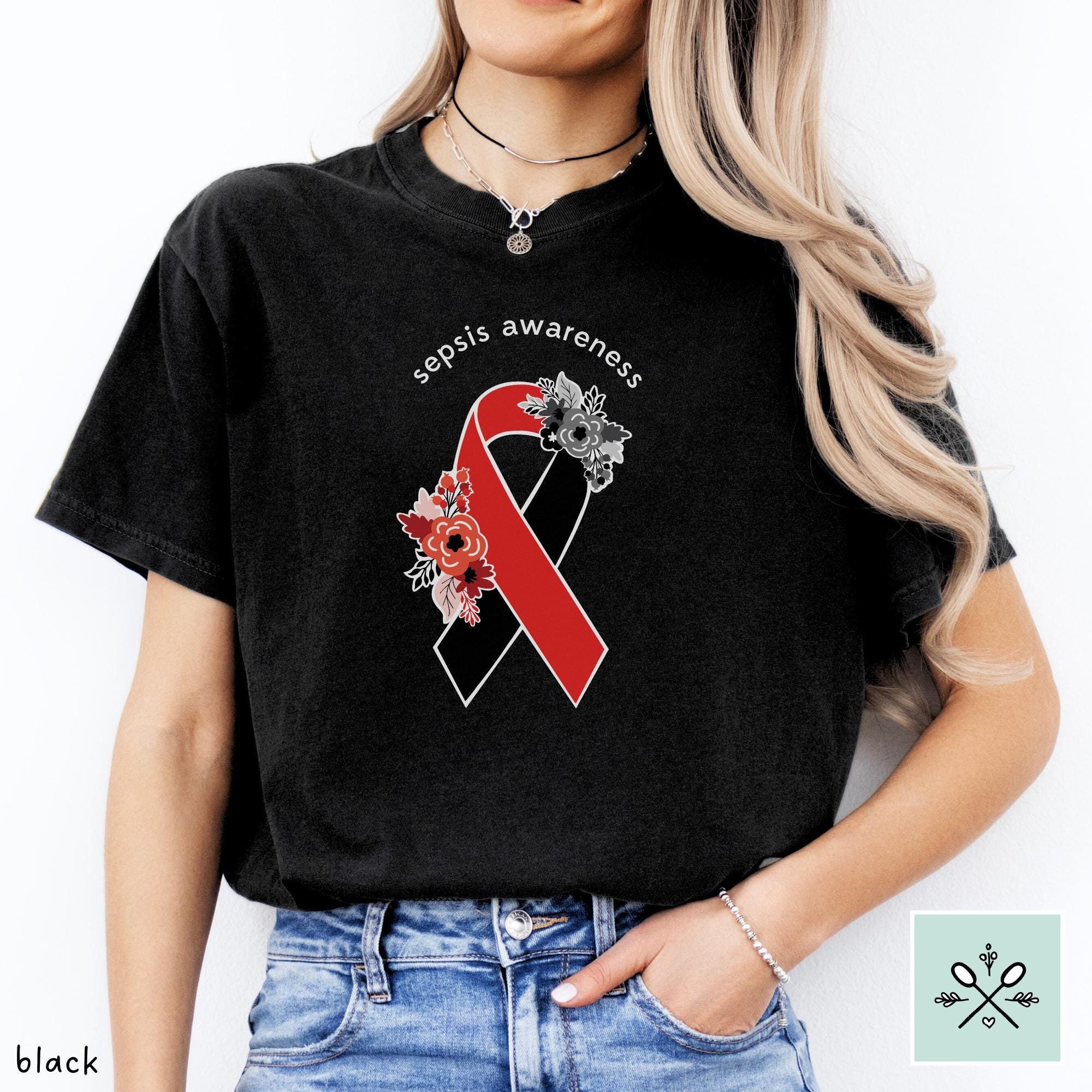 Sepsis Ribbon Color Sepsis Awareness Shirt, Sepsis Shirt, Sepsis Awareness Ribbon Tshirt ...