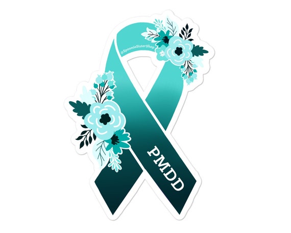 Premenstrual Dysphoric Disorder Sticker, PMDD Awareness Stickers, PMDD Awareness Ribbon Decal, Premenstrual Syndrome, PMDD Sticker