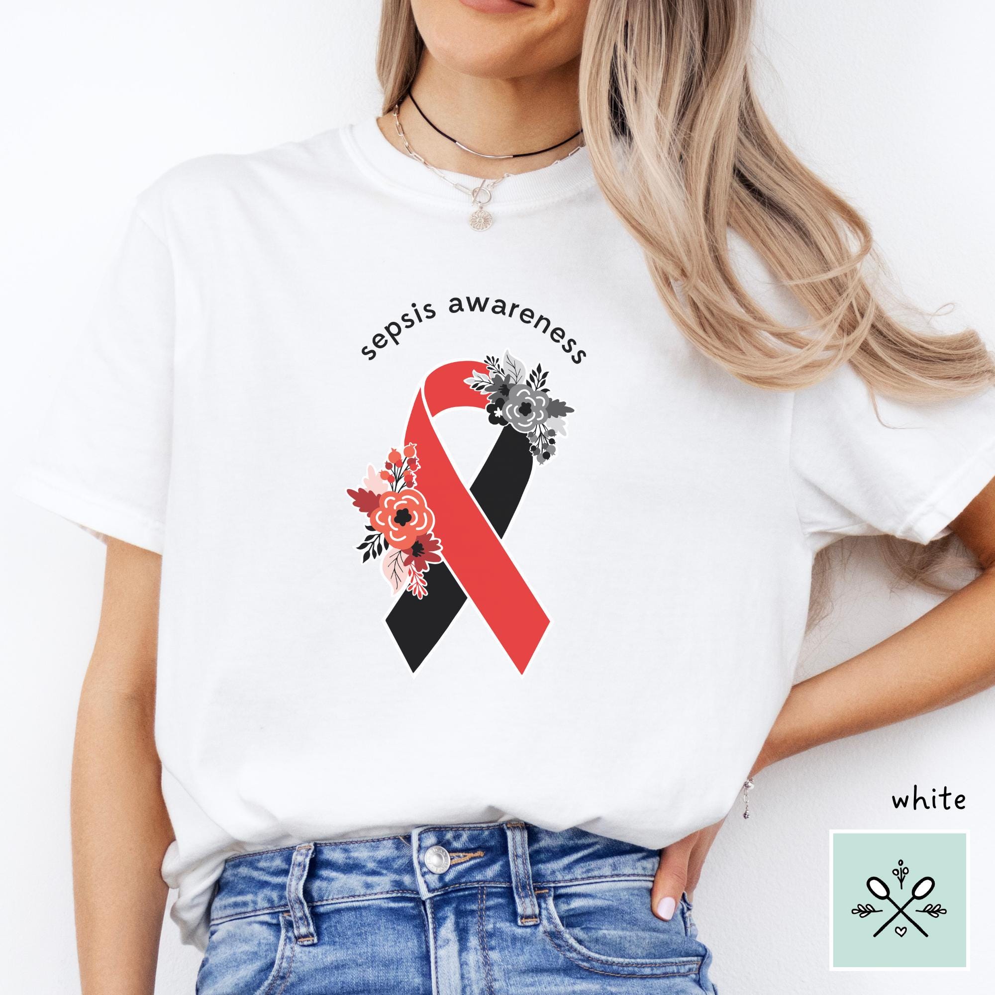 Sepsis Ribbon Color Sepsis Awareness Shirt, Sepsis Shirt, Sepsis Awareness Ribbon Tshirt ...