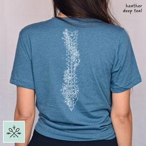 Floral Spine Shirt, Spine Anatomy Shirt, Spine TShirt, Flower Spine T-Shirt, Spine Surgery Shirt, Arthritis Shirt, Ankylosing Spondylitis
