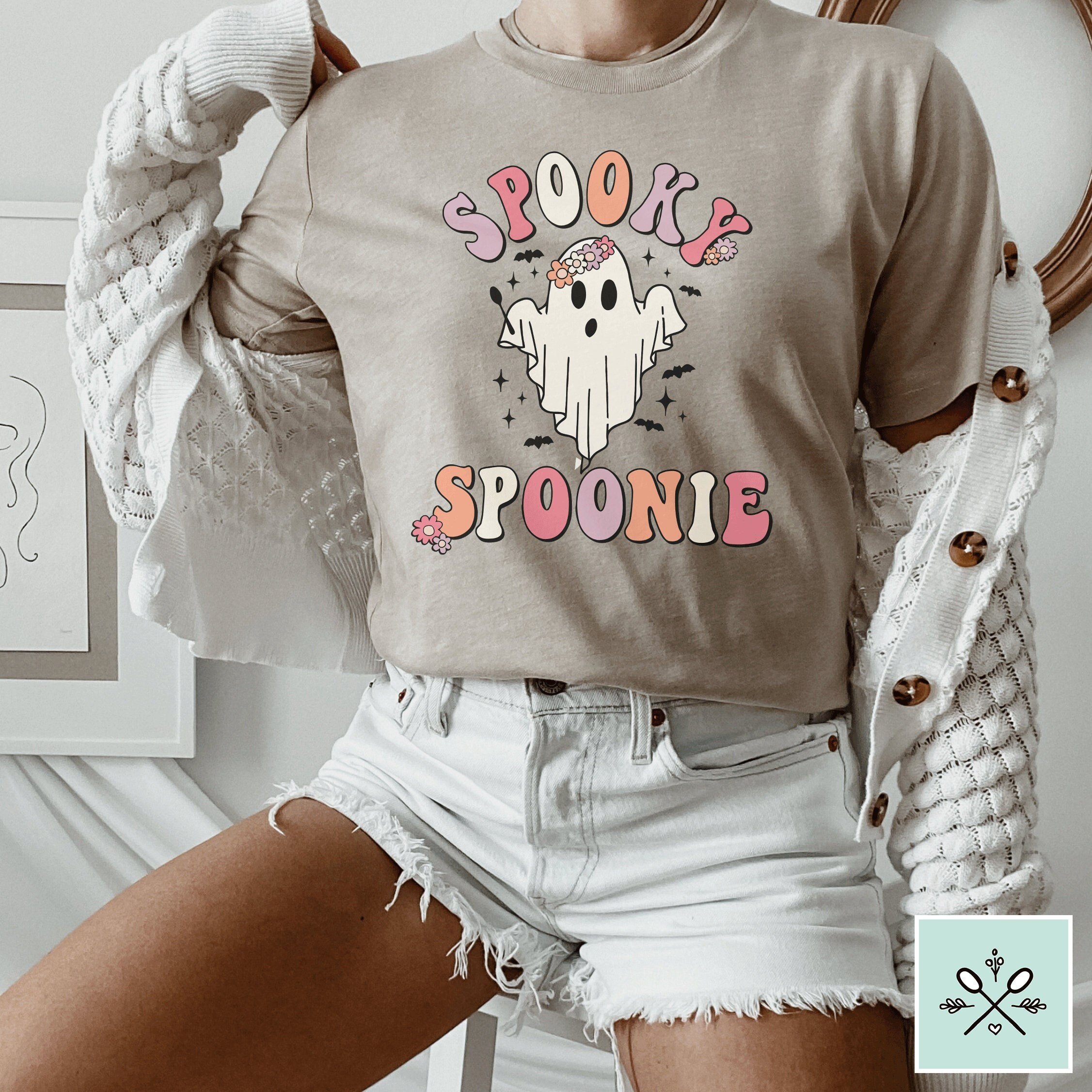 Spooky Spoonie Shirt, Cute Spoonie Halloween T-Shirt, Chronic Illness Halloween, Fall Chronic Illness Shirt, Cute Ghost T-Shirt, Spoonie Tee