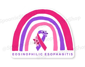 Rainbow Eosinophilic Esophagitis Sticker, Eosinophilic Esophagitis Awareness Stickers, Rainbow EoE Stickers, EoE Deal, Rainbow Awareness