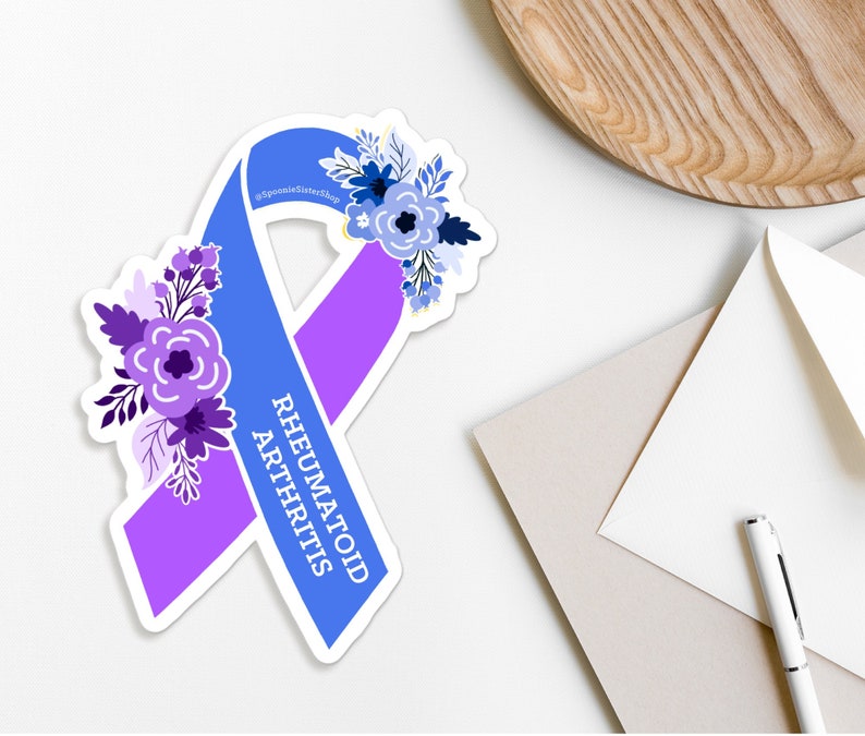 Rheumatoid Arthritis Sticker RA Awareness Stickers Floral Etsy