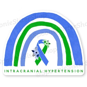 Rainbow Intracranial Hypertension Sticker, IIH Awareness Stickers, Intracranial Hypertension Decal, Pseudotumor Cerebri, Chronic Pain Gift